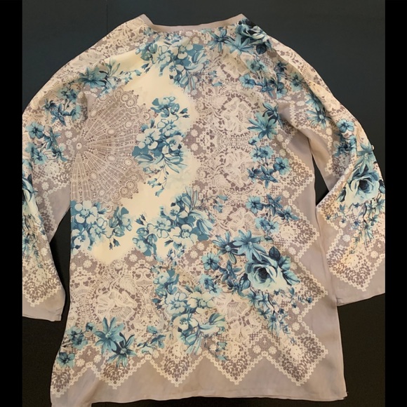Johhny Was signature gorgeous silk tunic blouse M - Picture 3 of 8